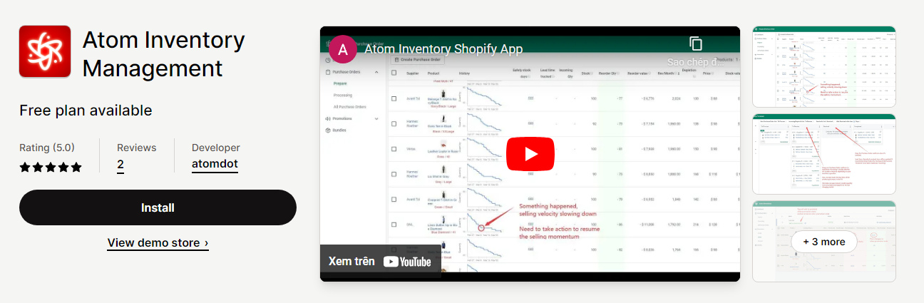 Atom Inventory Management